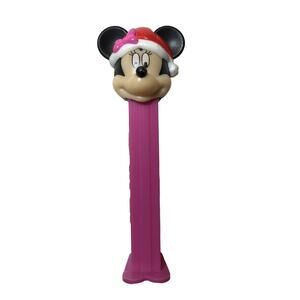 Vintage 1990s Minnie Mouse Santa Hat Christmas Pez Dispenser - New Old Stock -vn